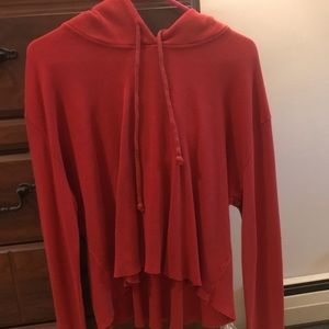 red lennon thermal hoodie